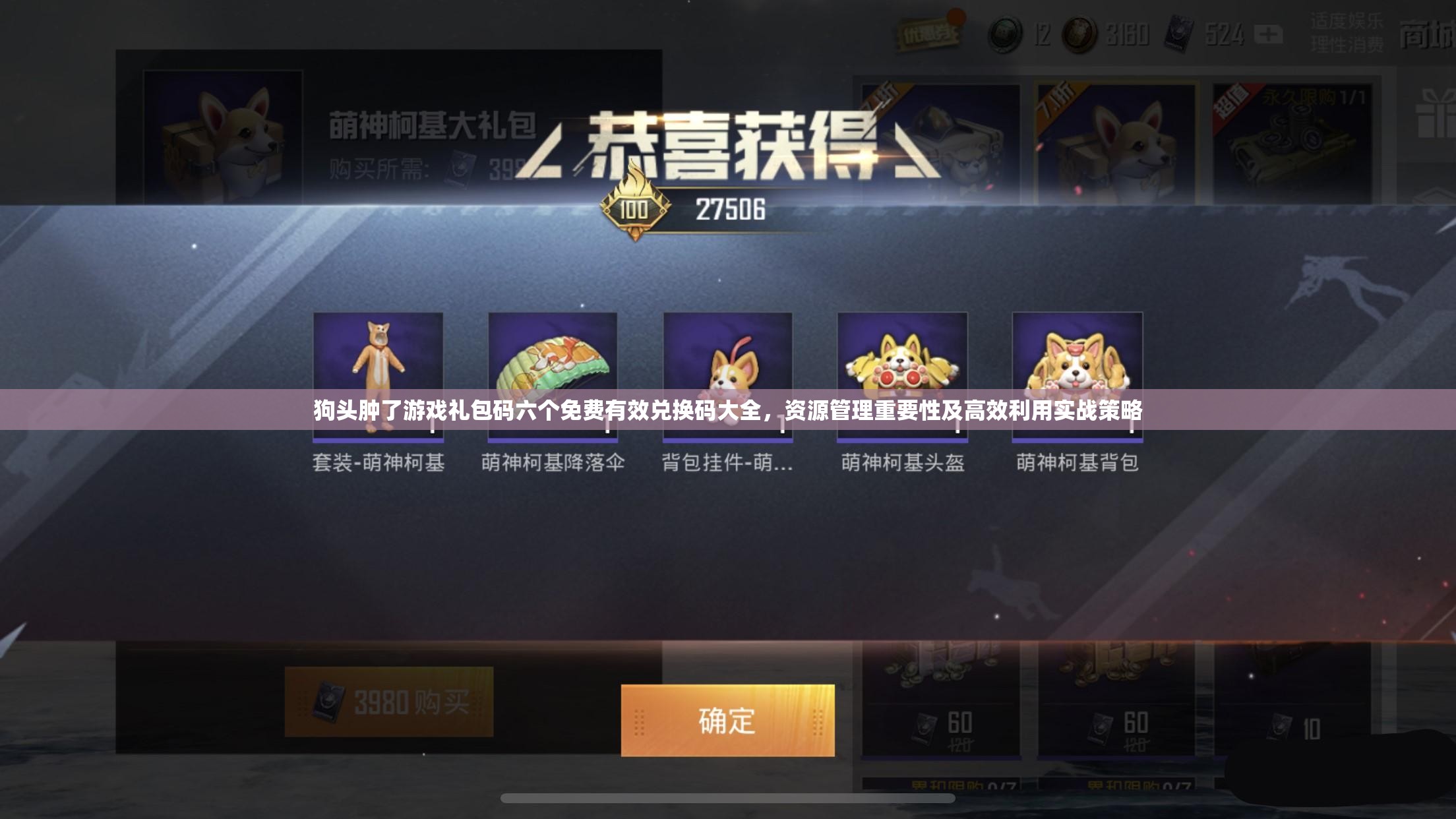 狗頭腫了游戲禮包碼六個(gè)免費(fèi)有效兌換碼大全，資源管理重要性及高效利用實(shí)戰(zhàn)策略