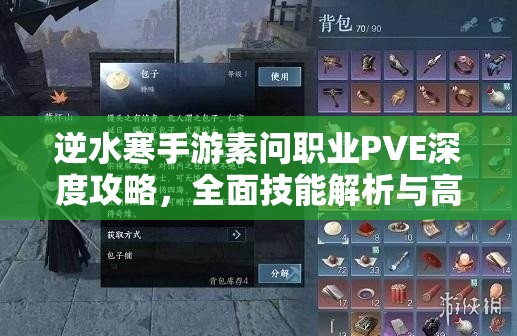 逆水寒手游素問職業(yè)PVE深度攻略，全面技能解析與高效連招秘籍