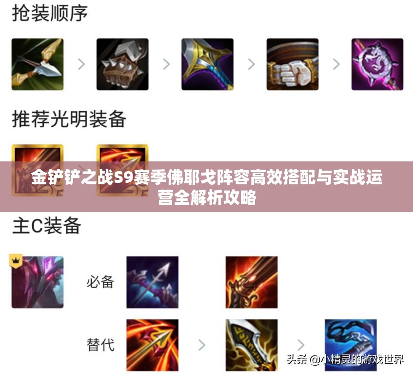 金鏟鏟之戰(zhàn)S9賽季佛耶戈陣容高效搭配與實(shí)戰(zhàn)運(yùn)營(yíng)全解析攻略