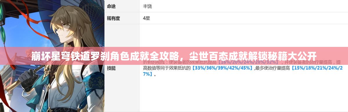 崩壞星穹鐵道羅剎角色成就全攻略，塵世百態(tài)成就解鎖秘籍大公開(kāi)