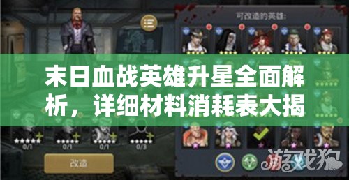 末日血戰(zhàn)英雄升星全面解析，詳細(xì)材料消耗表大揭秘