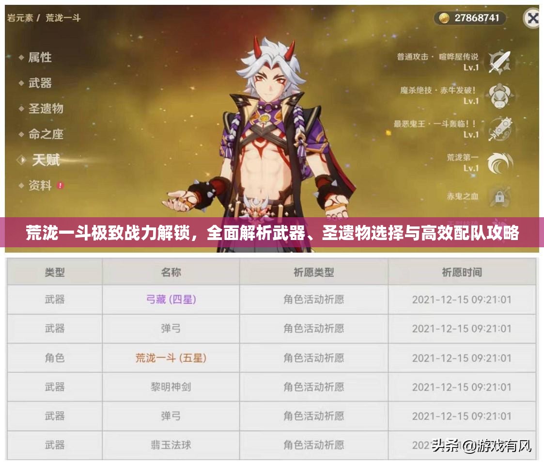 荒瀧一斗極致戰(zhàn)力解鎖，全面解析武器、圣遺物選擇與高效配隊(duì)攻略