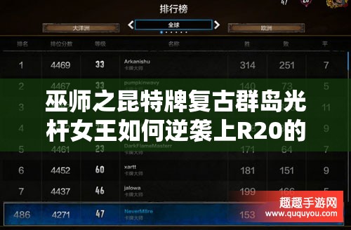 巫師之昆特牌復古群島光桿女王如何逆襲上R20的演變史揭秘？