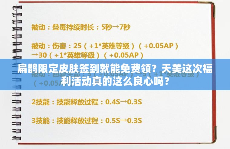 扁鵲限定皮膚簽到就能免費領(lǐng)？天美這次福利活動真的這么良心嗎？