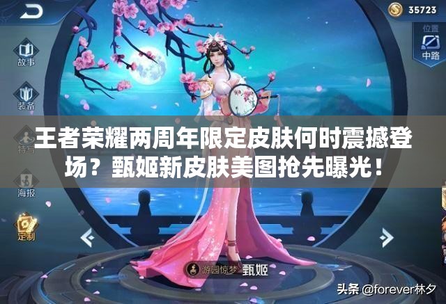 王者榮耀兩周年限定皮膚何時(shí)震撼登場(chǎng)？甄姬新皮膚美圖搶先曝光！