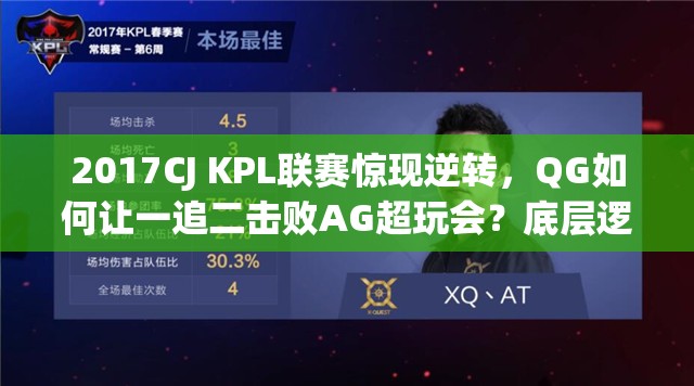 2017CJ KPL聯(lián)賽驚現(xiàn)逆轉(zhuǎn)，QG如何讓一追二擊敗AG超玩會？底層邏輯揭秘！