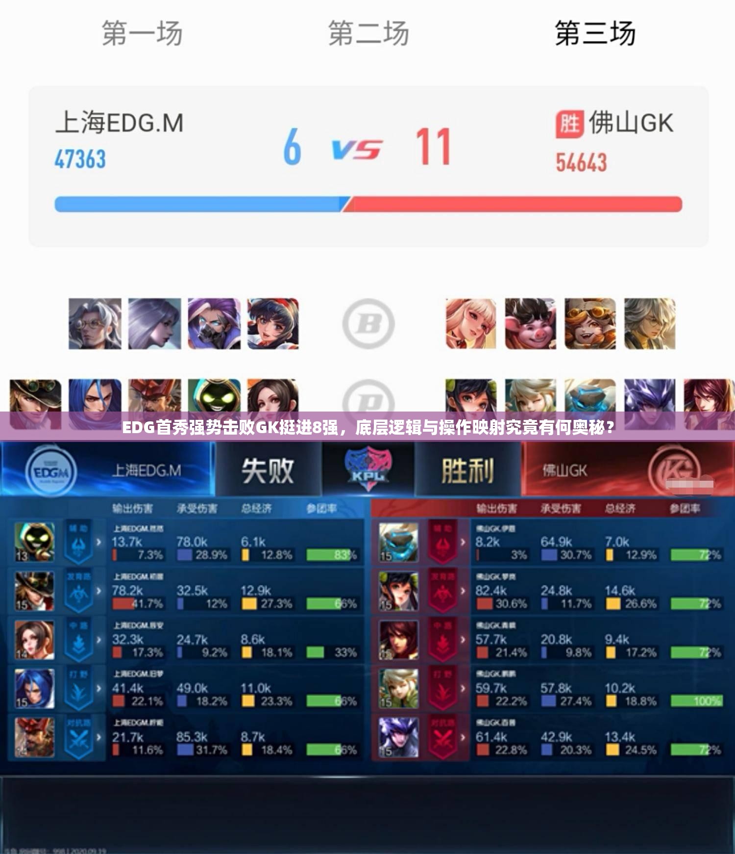 EDG首秀強(qiáng)勢(shì)擊敗GK挺進(jìn)8強(qiáng)，底層邏輯與操作映射究竟有何奧秘？