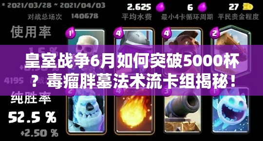 皇室戰(zhàn)爭6月如何突破5000杯？毒瘤胖墓法術(shù)流卡組揭秘！