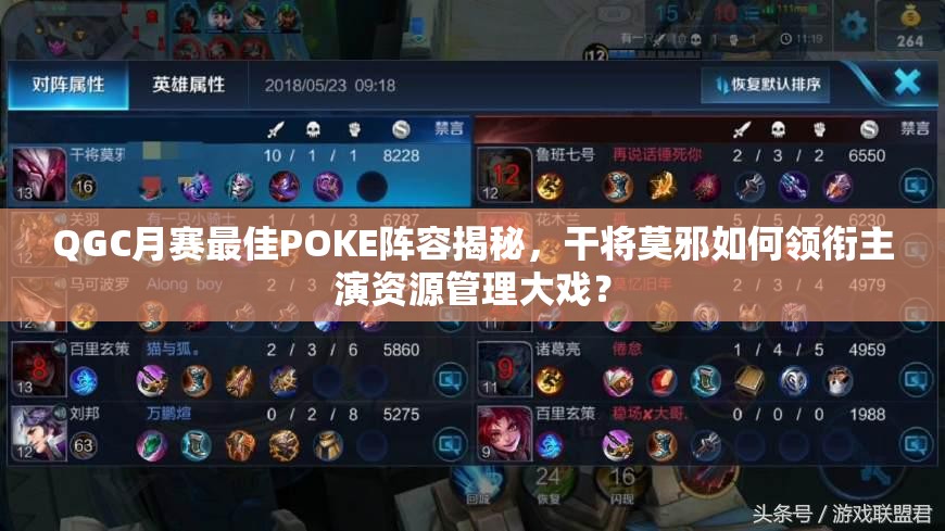 QGC月賽最佳POKE陣容揭秘，干將莫邪如何領(lǐng)銜主演資源管理大戲？